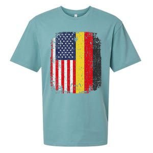 Usa American Germany Flag German Dual Citizenship Sueded Cloud Jersey T-Shirt