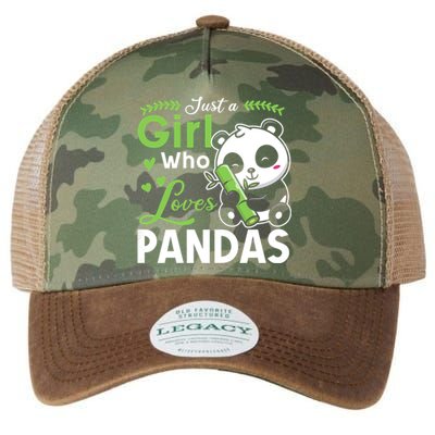 Ust A Girl Who Loves Pandas Cute Panda Legacy Tie Dye Trucker Hat