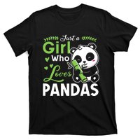 Ust A Girl Who Loves Pandas Cute Panda T-Shirt