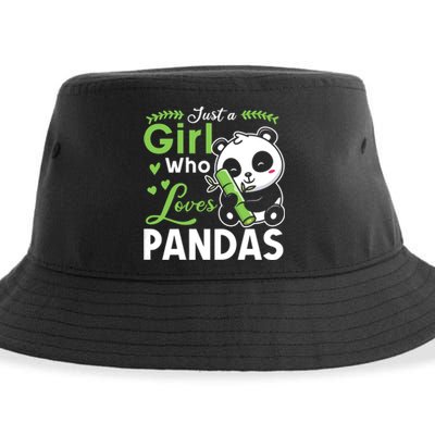 Ust A Girl Who Loves Pandas Cute Panda Sustainable Bucket Hat