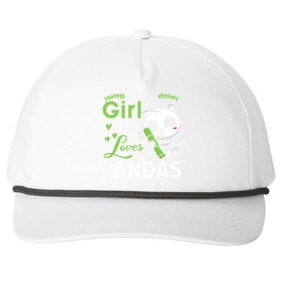 Ust A Girl Who Loves Pandas Cute Panda Snapback Five-Panel Rope Hat