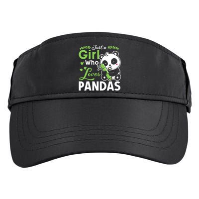 Ust A Girl Who Loves Pandas Cute Panda Adult Drive Performance Visor