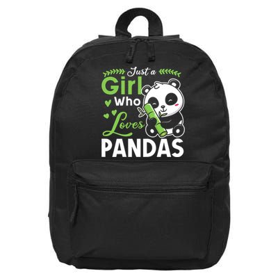 Ust A Girl Who Loves Pandas Cute Panda 16 in Basic Backpack