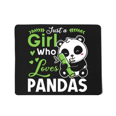 Ust A Girl Who Loves Pandas Cute Panda Mousepad