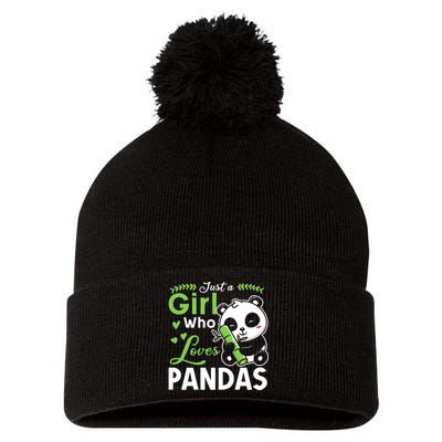 Ust A Girl Who Loves Pandas Cute Panda Pom Pom 12in Knit Beanie