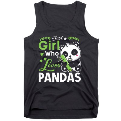 Ust A Girl Who Loves Pandas Cute Panda Tank Top