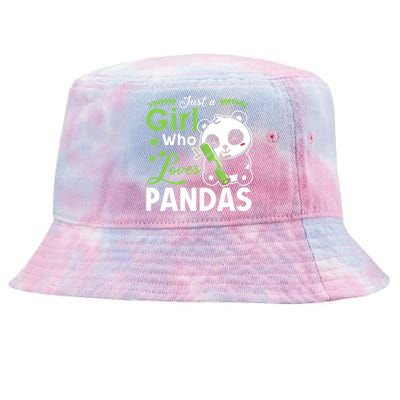 Ust A Girl Who Loves Pandas Cute Panda Tie-Dyed Bucket Hat