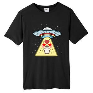 Ufo Abduction Hedgehog Valentines Day Great Gift Tall Fusion ChromaSoft Performance T-Shirt