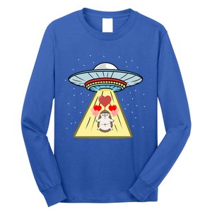 Ufo Abduction Hedgehog Valentines Day Great Gift Long Sleeve Shirt