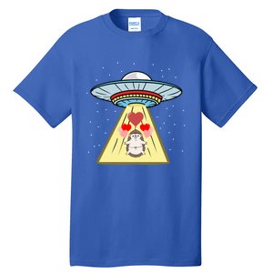 Ufo Abduction Hedgehog Valentines Day Great Gift Tall T-Shirt