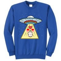 Ufo Abduction Hedgehog Valentines Day Great Gift Tall Sweatshirt