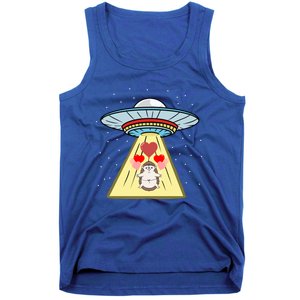 Ufo Abduction Hedgehog Valentines Day Great Gift Tank Top