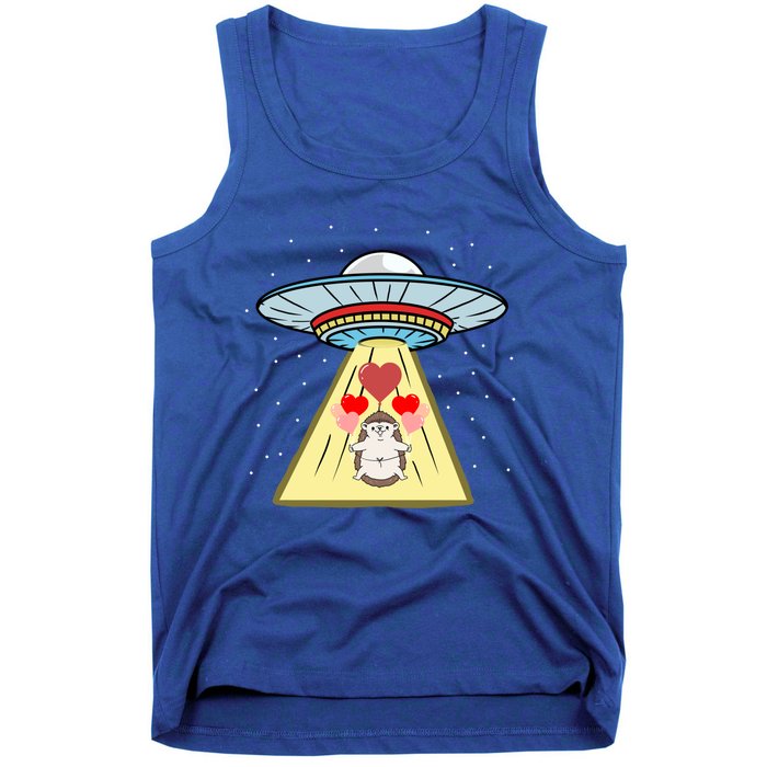 Ufo Abduction Hedgehog Valentines Day Great Gift Tank Top