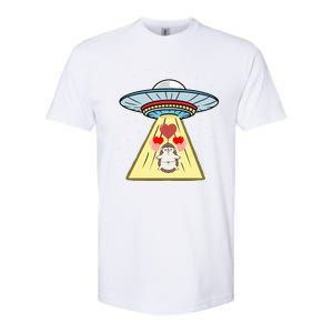 Ufo Abduction Hedgehog Valentines Day Great Gift Softstyle CVC T-Shirt