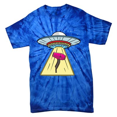 Ufo Abduction Hair Dryer Hairstylist Gift Tie-Dye T-Shirt