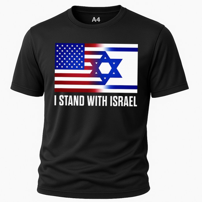 USA and Israel Flag Show Your Support Cooling Performance Crew T-Shirt