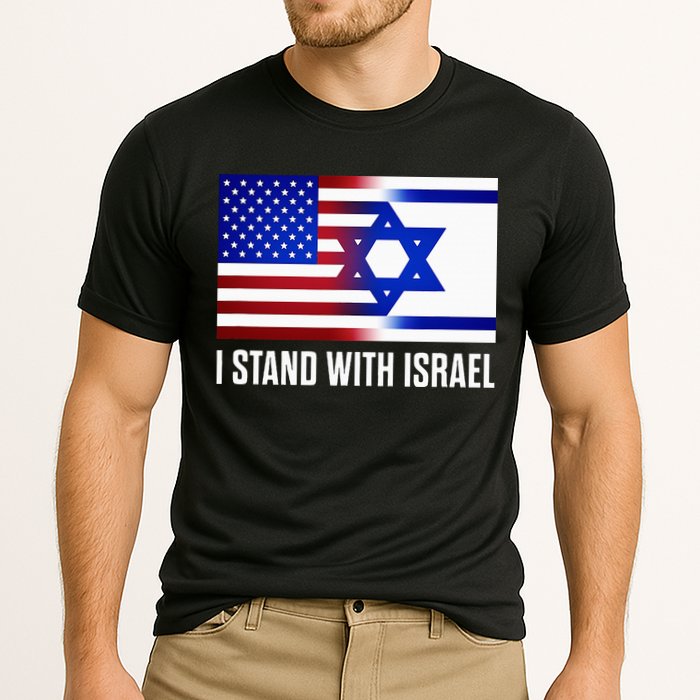 USA and Israel Flag Show Your Support Cooling Performance Crew T-Shirt
