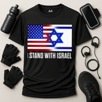 USA and Israel Flag Show Your Support Cooling Performance Crew T-Shirt