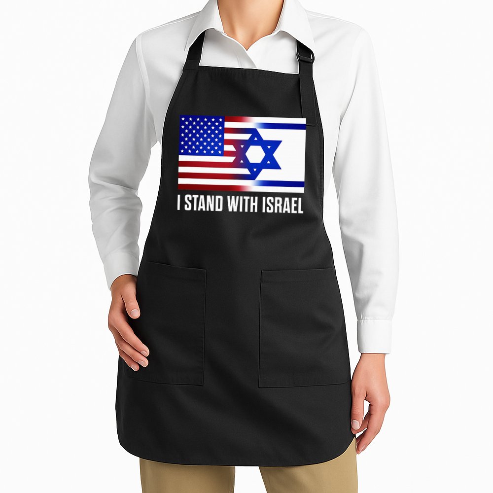 USA and Israel Flag Show Your Support Apron