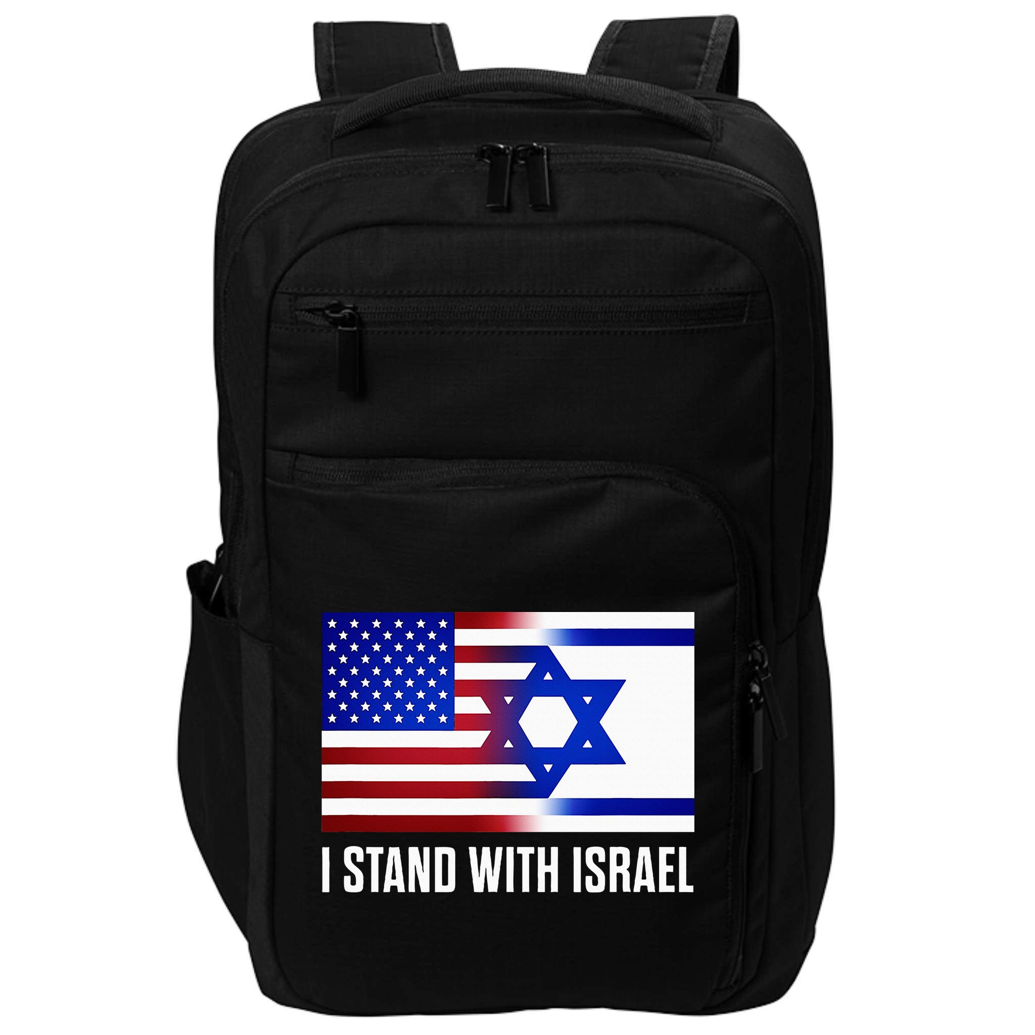 USA and Israel Flag Show Your Support Impact Tech Backpack