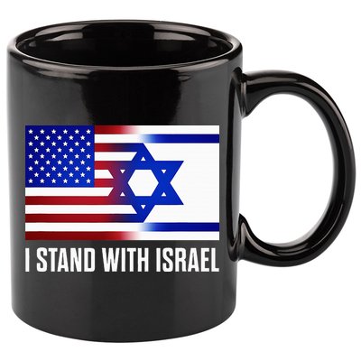 USA and Israel Flag Show Your Support 11oz C Handle Ceramic Mug