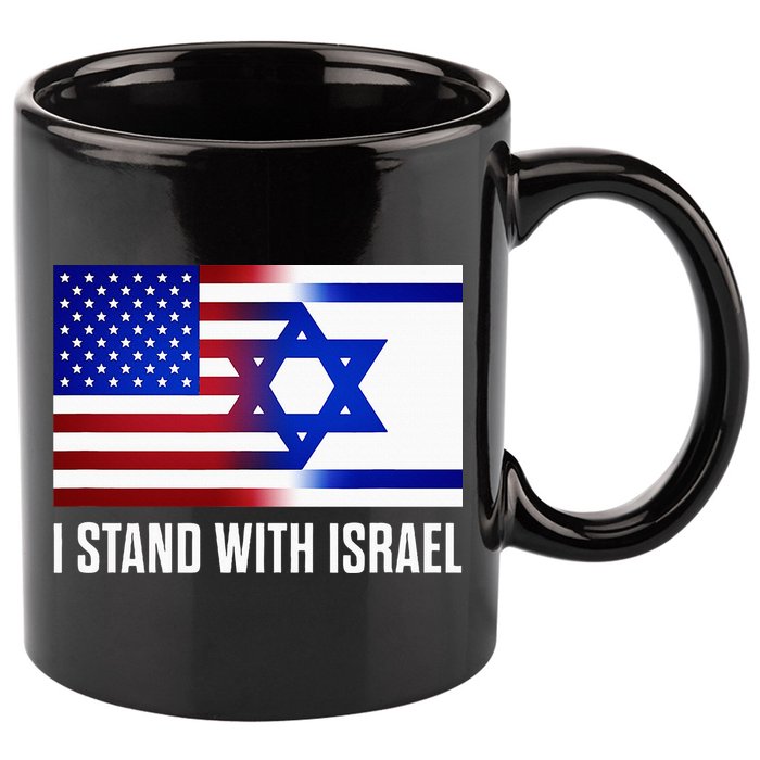 USA and Israel Flag Show Your Support 11oz C Handle Ceramic Mug