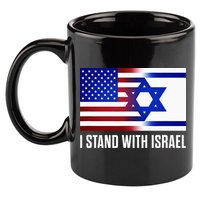 USA and Israel Flag Show Your Support 11oz C Handle Ceramic Mug