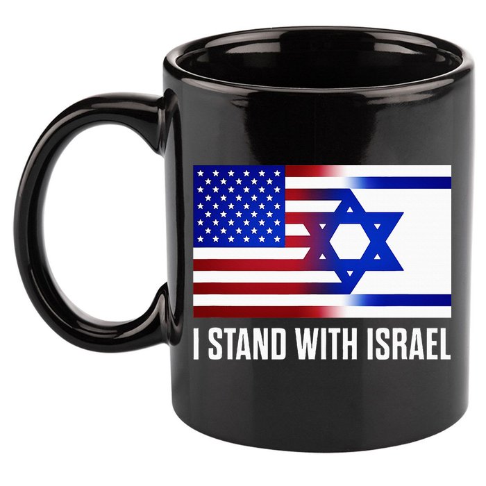 USA and Israel Flag Show Your Support 11oz C Handle Ceramic Mug
