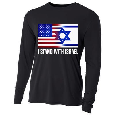 USA and Israel Flag Show Your Support Cooling Performance Long Sleeve Crew