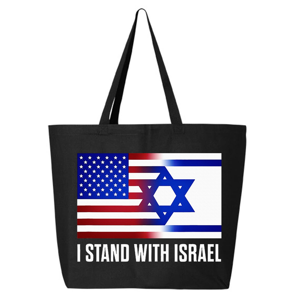 USA and Israel Flag Show Your Support 25L Jumbo Tote