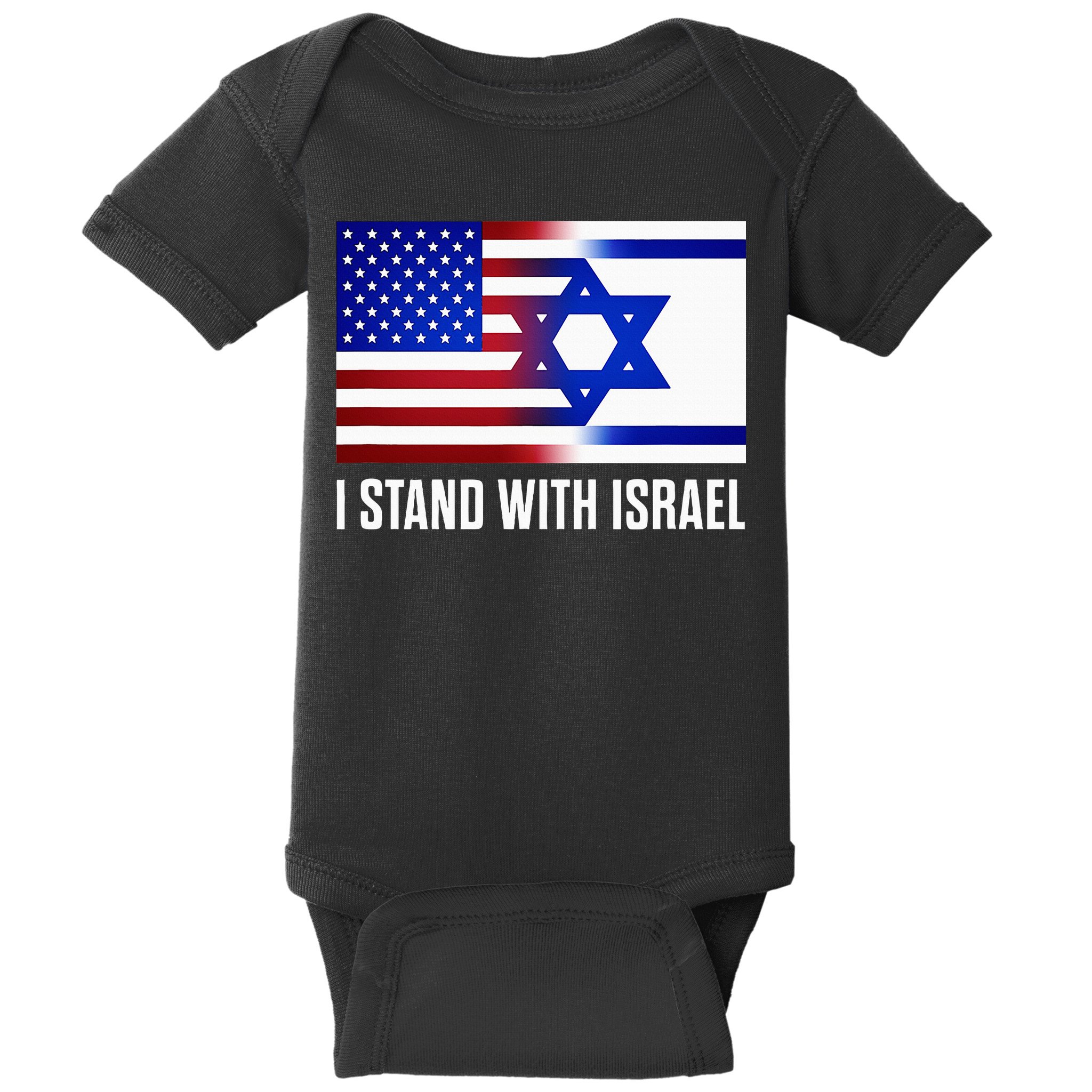 USA and Israel Flag Show Your Support Baby Bodysuit