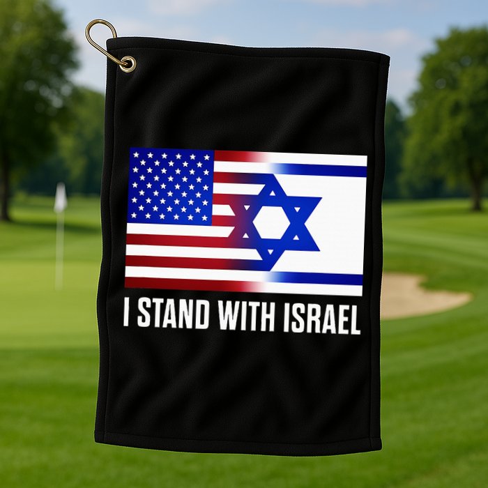 USA and Israel Flag Show Your Support Golf Towel
