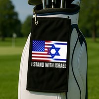 USA and Israel Flag Show Your Support Golf Towel