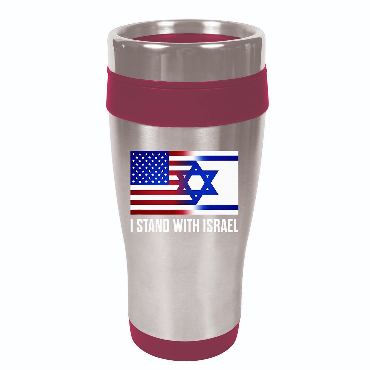 USA and Israel Flag Show Your Support 16oz Travel Tumbler