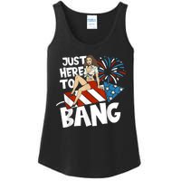 USA American Im Here To Bang 4th Of July Ladies Essential Tank