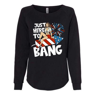 USA American Im Here To Bang 4th Of July Womens California Wash Sweatshirt