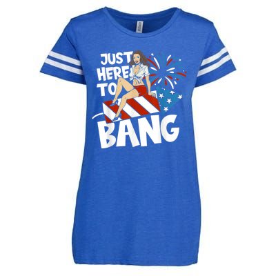 USA American Im Here To Bang 4th Of July Enza Ladies Jersey Football T-Shirt