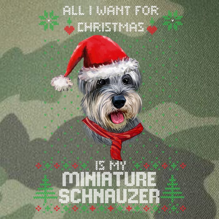 Ugly All I Want For Christmas Is My Miniature Schnauzer Xmas Gift Legacy Tie Dye Trucker Hat