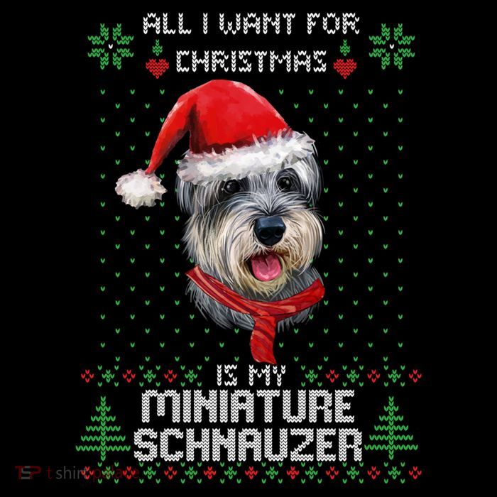 Ugly All I Want For Christmas Is My Miniature Schnauzer Xmas Gift Backpack