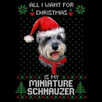 Ugly All I Want For Christmas Is My Miniature Schnauzer Xmas Gift 7-Panel Snapback Hat