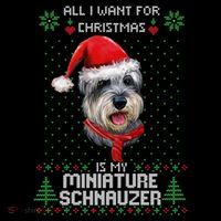Ugly All I Want For Christmas Is My Miniature Schnauzer Xmas Gift Bucket Hat