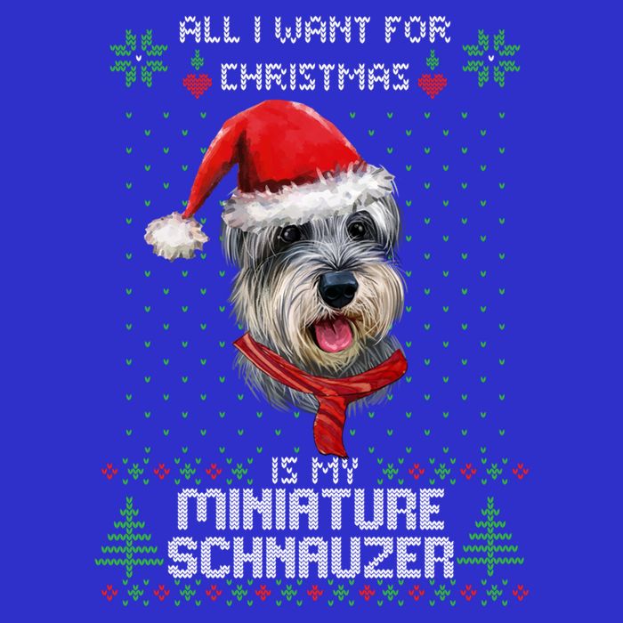 Ugly All I Want For Christmas Is My Miniature Schnauzer Xmas Gift Button