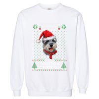 Ugly All I Want For Christmas Is My Miniature Schnauzer Xmas Gift Garment-Dyed Sweatshirt