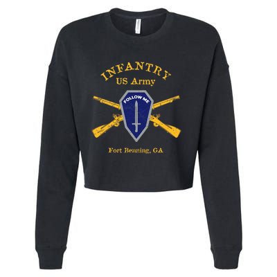 U.S A.R.M.Y Infantry Fort Benning Ga Cropped Pullover Crew