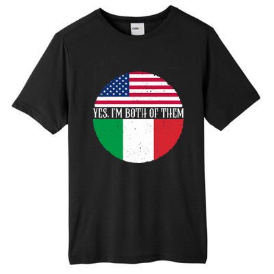 USA And Italy Vintage Flags Yes I'm Both Of Them Tall Fusion ChromaSoft Performance T-Shirt