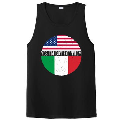 USA And Italy Vintage Flags Yes I'm Both Of Them PosiCharge Competitor Tank