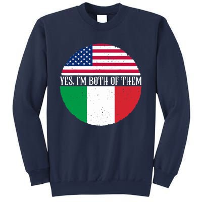 USA And Italy Vintage Flags Yes I'm Both Of Them Sweatshirt