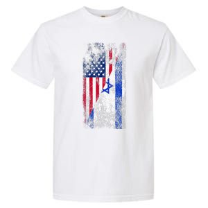 USA and Israel Flags Show Your Patriotism and Support Garment-Dyed Heavyweight T-Shirt