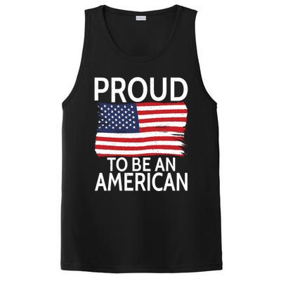 Usa America Independence Proud To Be An American Funny Gift PosiCharge Competitor Tank