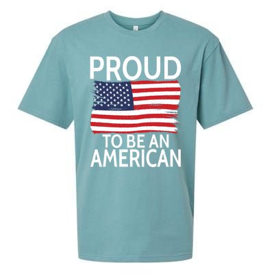 Usa America Independence Proud To Be An American Funny Gift Sueded Cloud Jersey T-Shirt